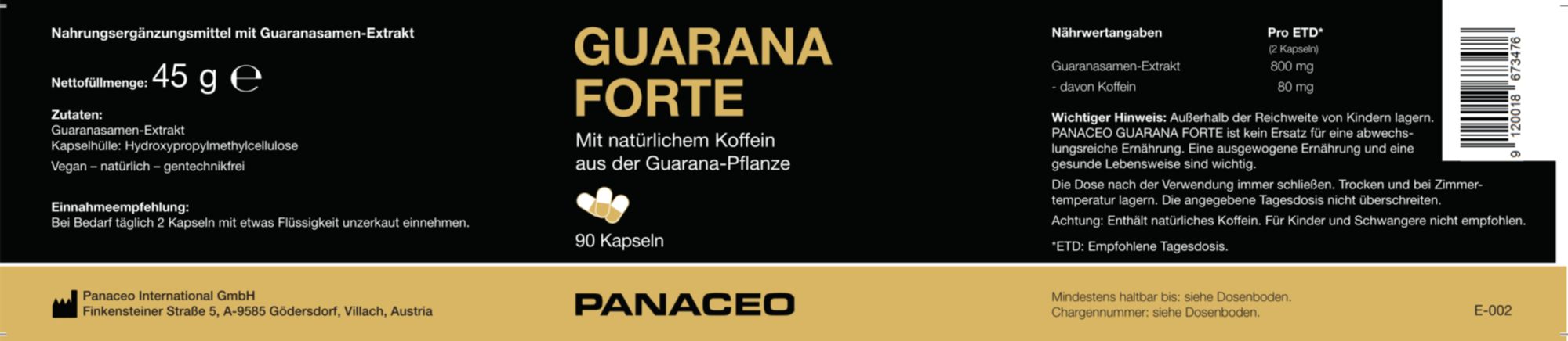 Etiketten_Guarana forte, Text, Papier